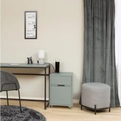 Meubles & Design Poufs Pouf Rond En Tissu Pieds Métal Gris -Fauteuils Shop pouf rond en tissu pieds metal gris 5