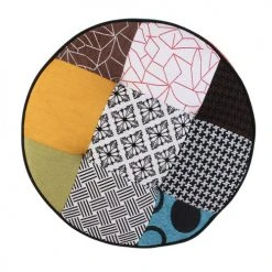 The Home Deco Factory Poufs Pouf Rond Patchwork D50cm -Fauteuils Shop pouf rond patchwork d50cm 2