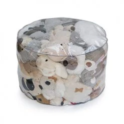 Reversible Poufs Pouf Rond Transparent à Remplir -Fauteuils Shop pouf rond transparent a remplir 2