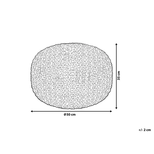 Pouf rouille 50 x 35 cm Beliani Poufs Pouf Rouille 50 X 35 Cm -Fauteuils Shop pouf rouille 50 x 35 cm 5