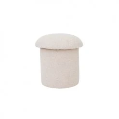 RNT By Really Nice Things Poufs Pouf Tapissé Avec Tissus Bouclé En Forme De Champignon Beige