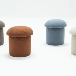 RNT By Really Nice Things Poufs Pouf Tapissé Avec Tissus Bouclé En Forme De Champignon Beige 4 RNT By Really Nice Things Poufs Pouf Tapissé Avec Tissus Bouclé En Forme De Champignon Beige -Fauteuils Shop pouf tapisse avec tissus boucle en forme de champignon beige 4