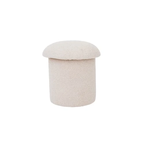 Pouf tapissé avec tissus bouclé en forme de champignon beige RNT By Really Nice Things Poufs Pouf Tapissé Avec Tissus Bouclé En Forme De Champignon Beige -Fauteuils Shop pouf tapisse avec tissus boucle en forme de champignon beige