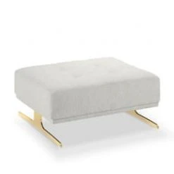 Micadoni Home Poufs Pouf Tissu Structuré Beige Clair -Fauteuils Shop pouf tissu structure gris clair