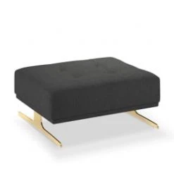 Micadoni Home Poufs Pouf Tissu Structuré Beige Clair -Fauteuils Shop pouf tissu structure gris fonce