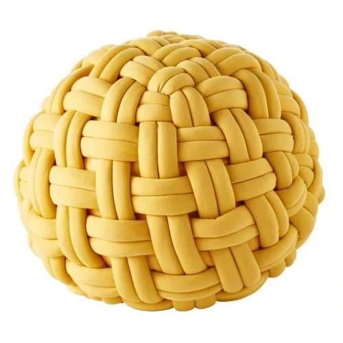 Pouf tressé jaune Maisons Du Monde Poufs Pouf Tressé Jaune -Fauteuils Shop pouf tresse jaune 1000 14 14 177749 1