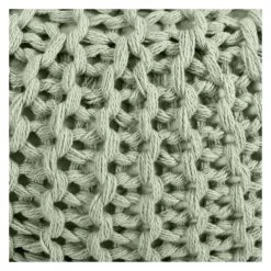 Rendez Vous Déco Poufs Pouf Tricot Rond En Coton Vert Clair 4 Rendez Vous Déco Poufs Pouf Tricot Rond En Coton Vert Clair -Fauteuils Shop pouf tricot rond en coton vert clair 4