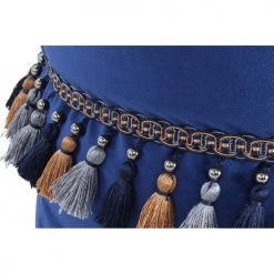 ReCollection Poufs Pouf Velours Bleu H38cm -Fauteuils Shop pouf velours bleu h38cm 5