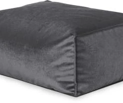 Sitting Point Poufs Repose-pied D'intérieur Aspect Velours Pétrole 55x65x35cm -Fauteuils Shop repose pied d interieur aspect velours anthracite 55x65x35cm