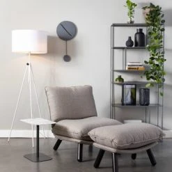 Fauteuils Shop -Fauteuils Shop repose pied en tissu gris clair 1