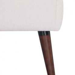 Drawer Repose-pieds En Tissu Bouclette Pieds Bois Foncé Ecru -Fauteuils Shop repose pieds en tissu bouclette pieds bois fonce ecru 4