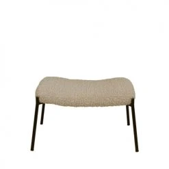 House Nordic Repose-pieds En Tissu Bouclette Sable