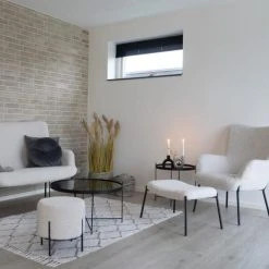 House Nordic Repose-pieds En Tissu Bouclette Sable -Fauteuils Shop repose pieds en tissu bouclette sable 4