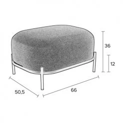 Drawer Repose-pieds En Tissu Jaune -Fauteuils Shop repose pieds en tissu jaune 5