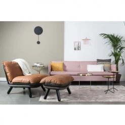 Zuiver Repose-pieds Repose Pieds Simili Cognac -Fauteuils Shop repose pieds simili cognac 3