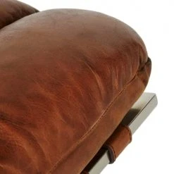 Maisons Du Monde Repose-pieds Vintage En Cuir Marron -Fauteuils Shop repose pieds vintage en cuir marron 1000 13 39 228901 3