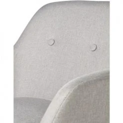 ATHM DESIGN Fauteuils Rocking Chair Assise Tissu Gris Clair Pieds Métal Noir -Fauteuils Shop rocking chair assise tissu gris clair pieds metal noir 3