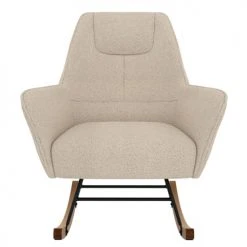Rendez Vous Déco Fauteuils Rocking-chair Beige Effet Laine Bouclette En Tissu 3 Rendez Vous Déco Fauteuils Rocking-chair Beige Effet Laine Bouclette En Tissu -Fauteuils Shop rocking chair beige effet laine bouclette en tissu 3