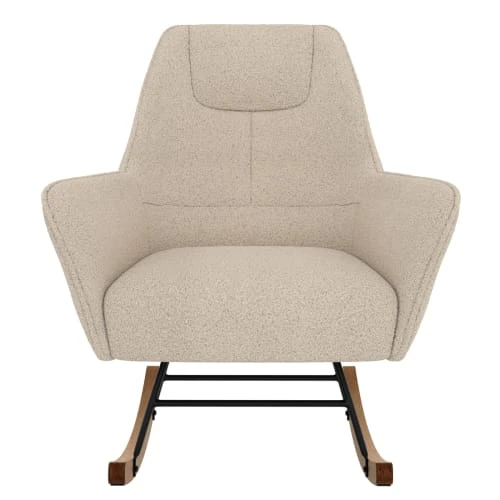Rocking-chair beige effet laine bouclette en tissu Rendez Vous Déco Fauteuils Rocking-chair Beige Effet Laine Bouclette En Tissu -Fauteuils Shop rocking chair beige effet laine bouclette en tissu 3