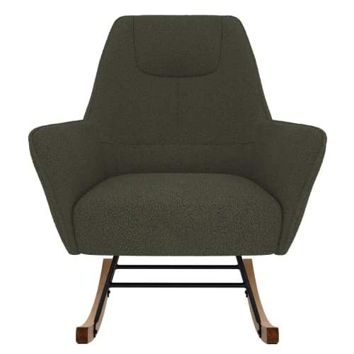 Rocking-chair kaki effet laine bouclette en tissu Rendez Vous Déco Fauteuils Rocking-chair Kaki Effet Laine Bouclette En Tissu -Fauteuils Shop rocking chair kaki effet laine bouclette en tissu 3