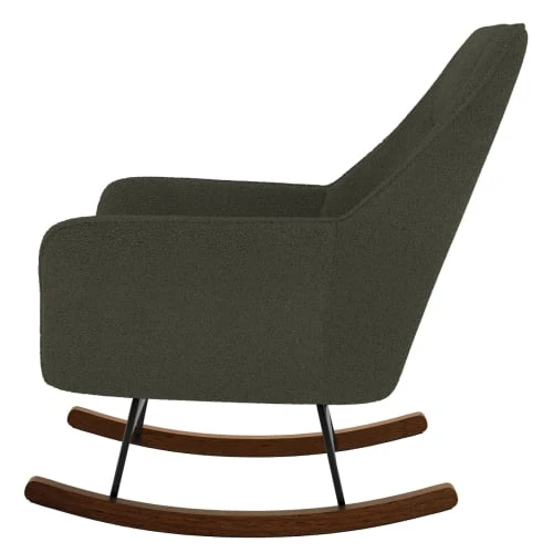 Rocking-chair kaki effet laine bouclette en tissu Rendez Vous Déco Fauteuils Rocking-chair Kaki Effet Laine Bouclette En Tissu -Fauteuils Shop rocking chair kaki effet laine bouclette en tissu 5