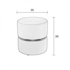 Mathi Design Poufs Tabouret Pouf Velours Vert -Fauteuils Shop tabouret pouf velours vert 2