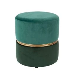 Mathi Design Poufs Tabouret Pouf Velours Vert